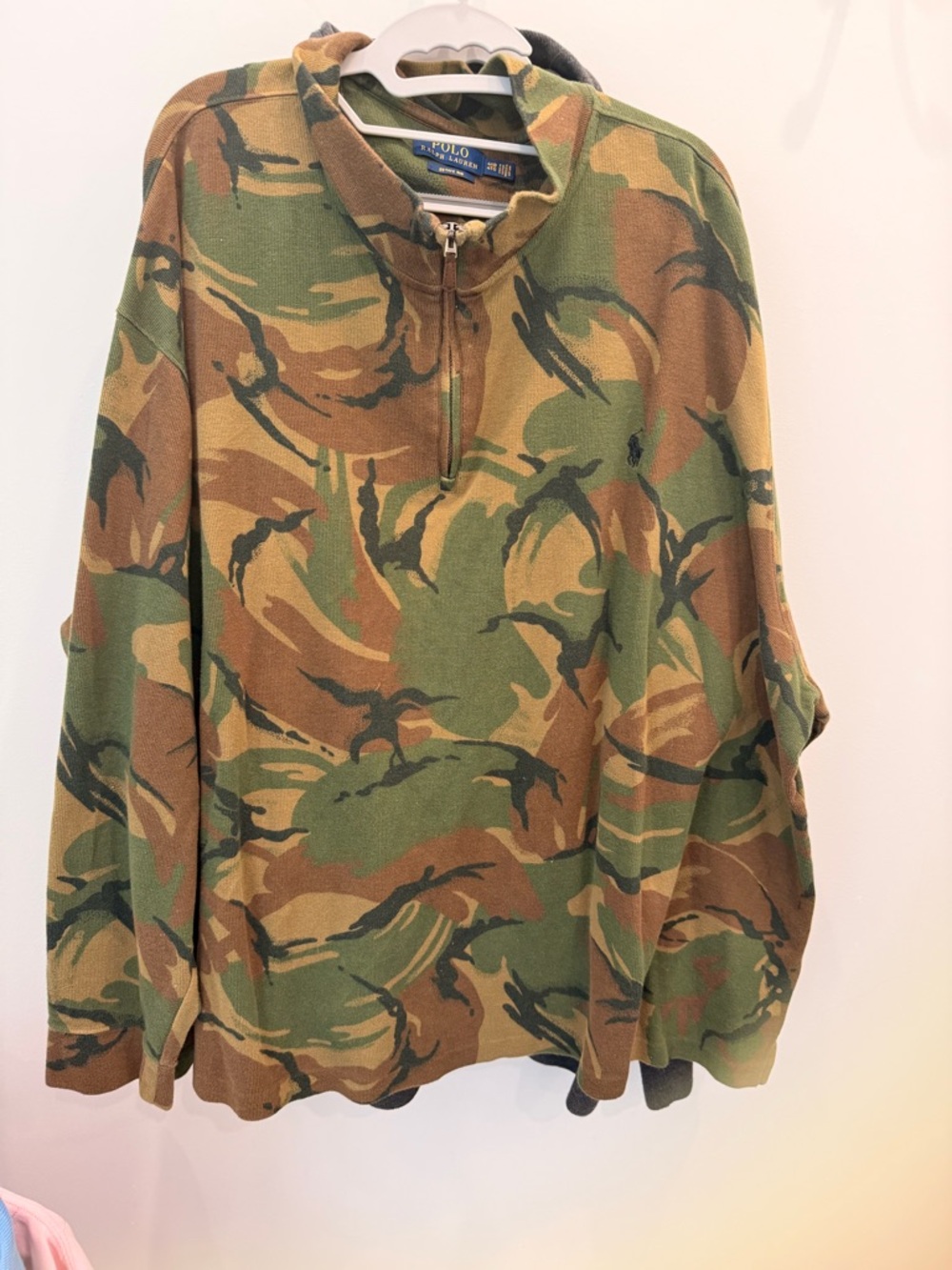 Ralph Lauren Camo Quarter-Zip Pullover - Green/Brown